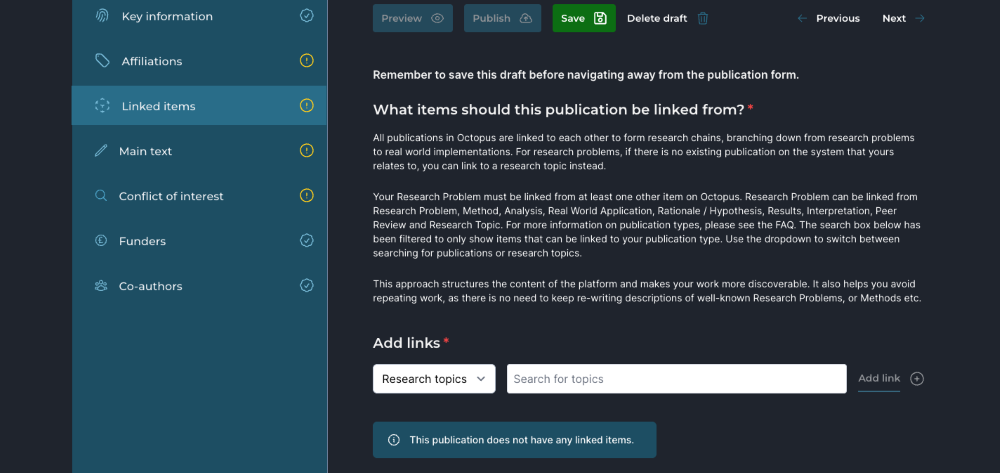  Octopus Metadata entry