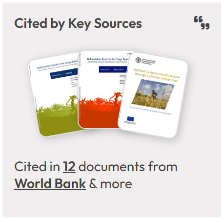 Example of Overton displaying the key policy sources where the documents are cited, this one specifically from the World Bank and others.